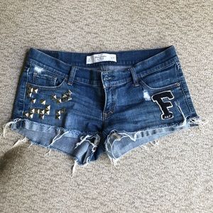 Abercrombie Studded Denim Shorts
